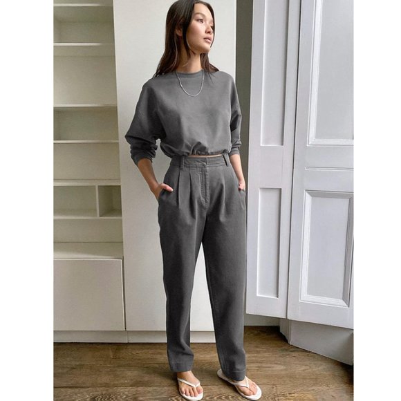 Aritzia Pants - The Group by Babaton Antares Pant High-waisted pleated pant in Black - Size 4